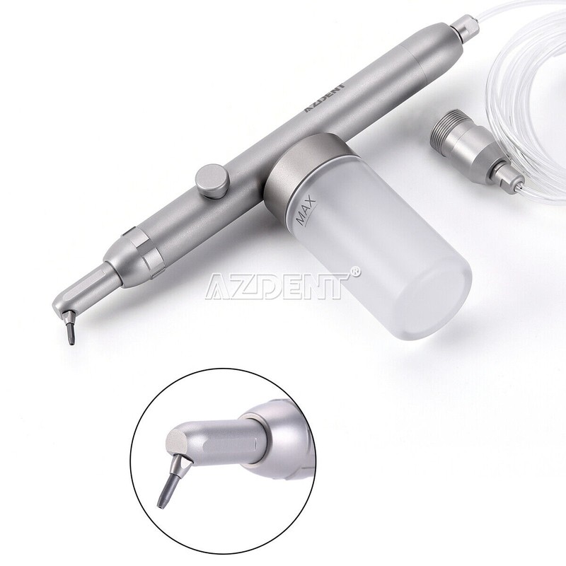 AZDENT Dental Alumina Air Polisher Abrasion Microetcher Sandblasting Gun 2Holes