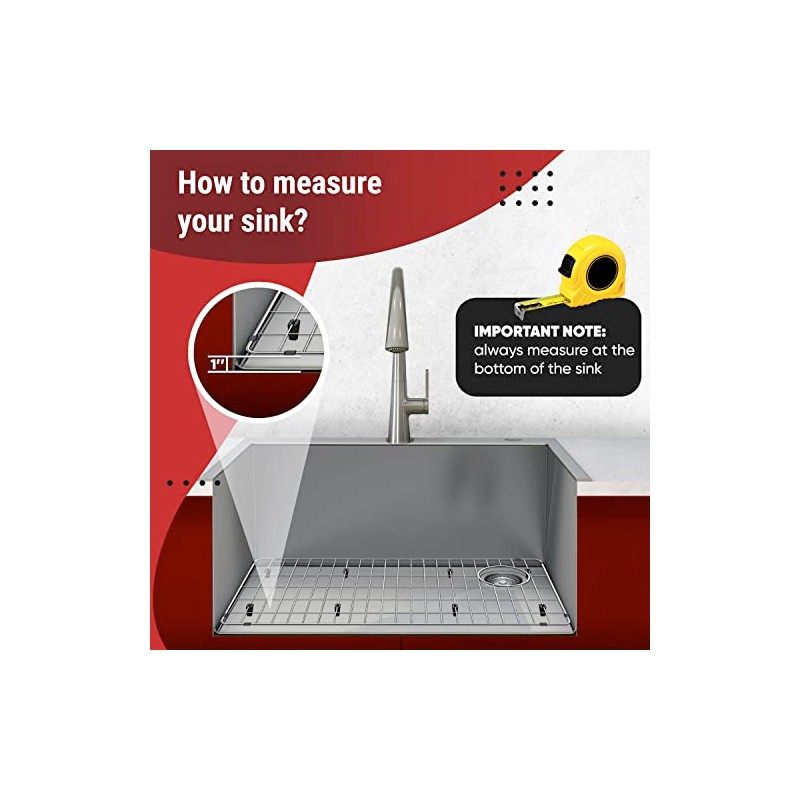 Kitchen Sink Protector Grid 28x14 Inch, Stainless Steel Sink Bottom