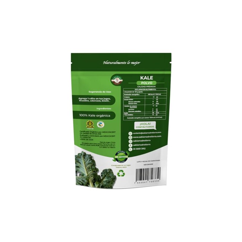 SABIA MADRE TIERRA - Kale Orgánica en polvo 300 g