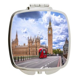 Island Gifting - Image of beautiful Westminster Palace and Big Ben - Square Compact Mirror - Travel Mirror