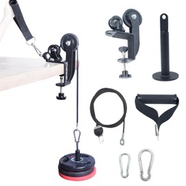 Arm Wrestling Training Pulley System Professional, Forearm Workout Table Equipment, Wrist Exerciser Cable Machine with Rope Handle