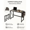 SURMIO Modern Foldable Writing Computer Desk with Storage Bag, No-Assembly
