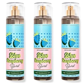 Bath and Body [3 Pack] FINE FRAGRANCE MIST 8 fl oz / 236 mL (Packaging may Vary) (BLUE RASPBERRY BURST)