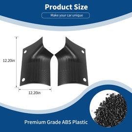 PDKLIN for Jeep JL Cowl Body Armor Corner Guards Hood Guard Cover American Flag for 2018-2024 Jeep Wrangler JL JLU & Gladiator JT Matte Black Exterior Accessories 2pcs