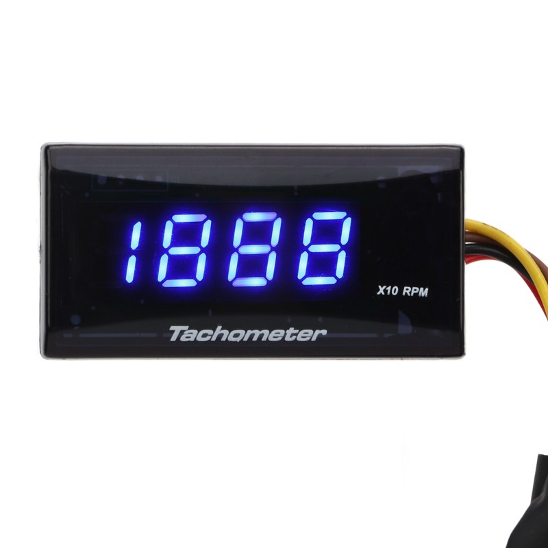 Motorcycle Tachometer DC 12V Ultra Thin LCD Waterproof Backlight for