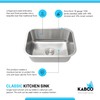 KABCO 23 Inch Stainless Steel Single Bowl Classic Kitchen Sink,