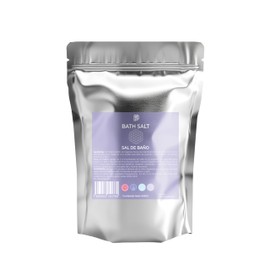 Beauty Freedom Bath Salt Sal De Baño | Vegano Y Libre De Crueldad | Elaborado Con Sal Marina | Con Aceites Esenciales Y Flores | Lavanda Menta | 500g