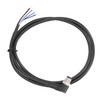 M12 Connector Cable 4 Pin Shielded Right Angle Waterproof Aviation