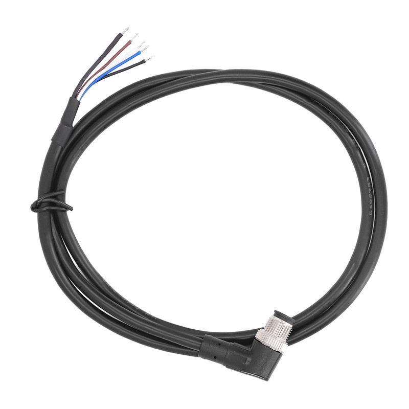 M12 Connector Cable 4 Pin Shielded Right Angle Waterproof Aviation