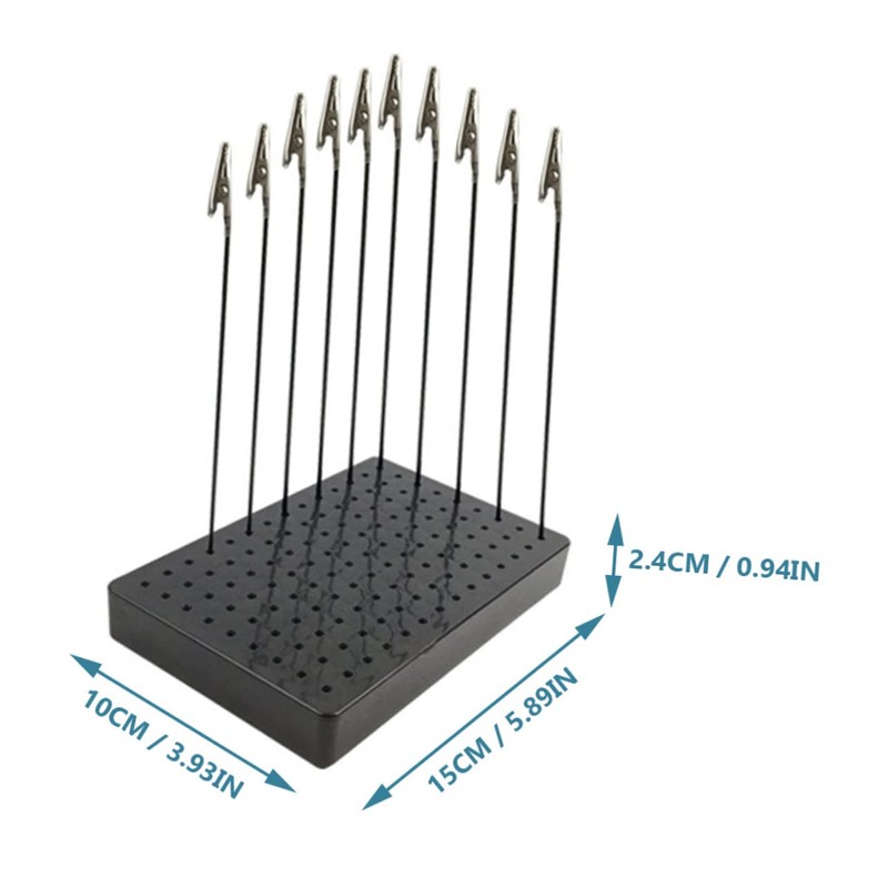 STOBOK Model Making Base Paint Booth Stand 25pcs Clip Base