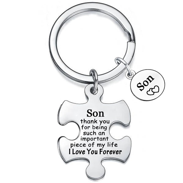 Waeceip Son Keychain - Inspirational Gifts for Men, Mom &