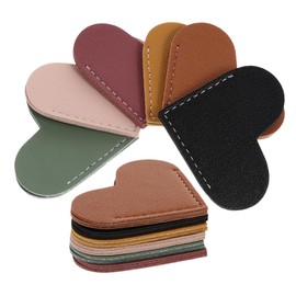 GRIRIW Cute Bookmarks Set of 12 Heart Shaped Leather Bookmarks for Boys and Girls Unique Corner Page Markers Adorable Reading Accessories Style