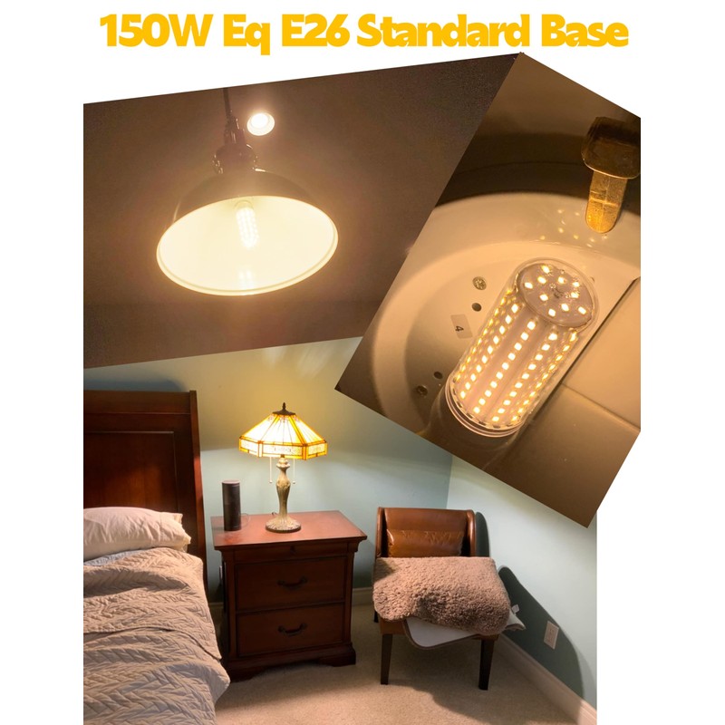 Xyanmc Big Size: 1.57x4.92 inchE26 150W Equivalent LED Candelabra Corn
