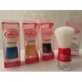 Omega Shaving Brush # 90018 Syntex 100% Synthetic Red