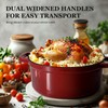 Overmont Enameled Cast Iron Dutch Oven - 5QT Pot with