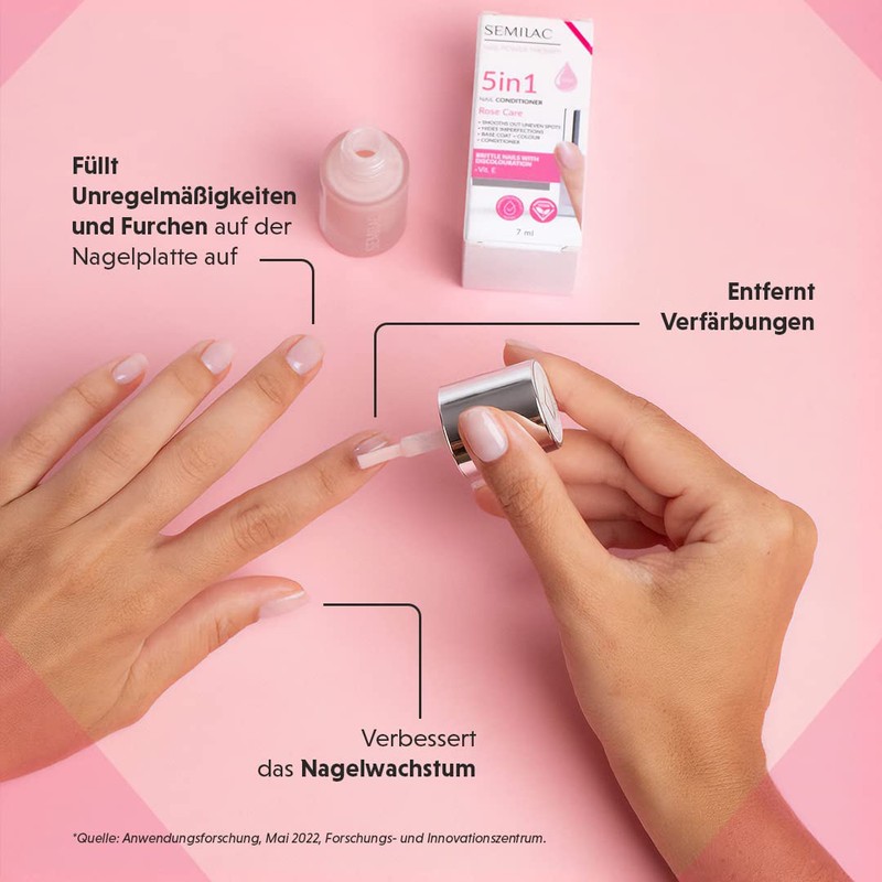 Semilac Nail Conditioner 5-in-1 Rose Care 7 ml