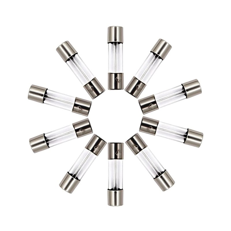 SIXQJZML 10 Pack F2AL Fast-Blow Fuse 2A 250V Glass Fuses