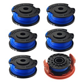 MADAT 88524 Trimmer Line 0.065" 16Ft with Cover Cap, Fit for Toro 51484 51486 51487 88506 String Trimmer Auto Feed Spool Kit, Includes 6 Spool and 1 Cap