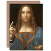 Da Vinci Salvator Mundi World Saviour Jesus Fine Art Greeting