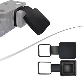 YZONA Universal Trailer Hitch Cover for 2 Inch Receiver Compatible with Pickups Trucks MPVs SUVs Vans Sedans Cars, Tow Tube Plug Rubber Cap (2 Pack, Black)