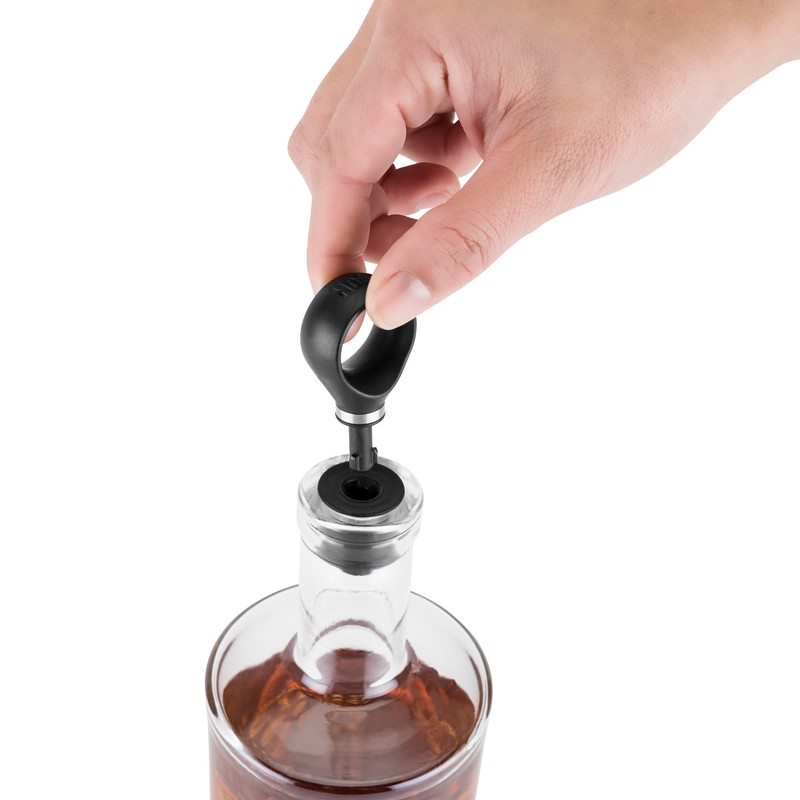 True Locking Bottle Stoppers with Key - Stainless Steel and