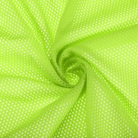 PATIKIL 62 Inch Wide Mesh Fabric Slightly Stretchy for Sewing Backpack Pocket and Straps, Netting Clothes, Netting Bags, Shopping Bags, Fluorescent Green 1 Yard