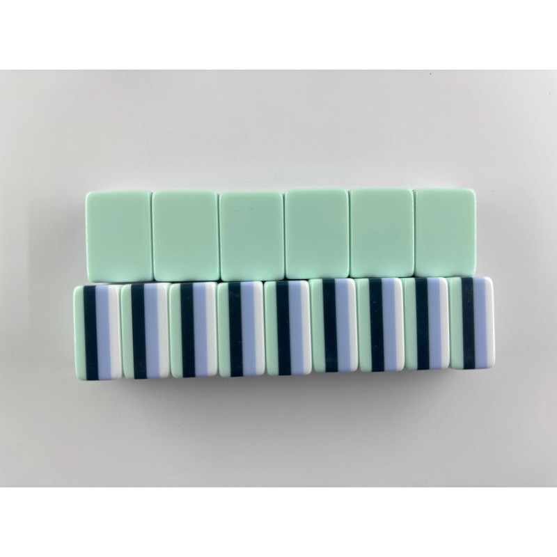 4-layer Professional Mahjong Tiles American Set 160-tile Pale Blue Acrylic