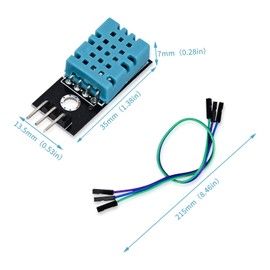 5pcs DHT11 Temperature Humidity Sensor Module Digital Single Bus 3.3V-5V Humidity Measure Range 20%-95% Temperature Measure Range 0-50℃ with Raspberry Pi