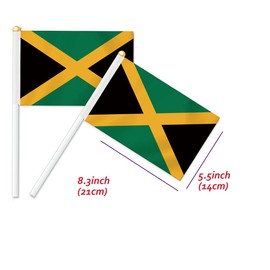 Pack of 25 Jamaica Handheld Flag, Jamaican Decor Hand Held Flag, Decoration Banner Hand Jamaica