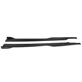IKON MOTORSPORTS, Side Skirts Compatible With 2015-2022 Dodge Charger SRT, Matte Black PP Sideskirt Rocker Moulding