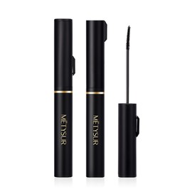 METYSUR マスカラ ロング カールキープ 繊維配合 ブラック ウォータープルーフ スマッジプルーフ 下地 お湯で落ちる 束感カールマスカラ 超極細ブラシ