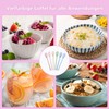 Plastic Spoons, Pack of 6 Colour Plastic Spoons, Long Egg