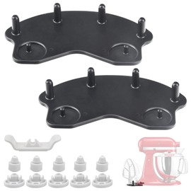 Stand Mixer Attachment Holders/Base Accessories Cradle - (Durable Plastic), Compatible with Kitchenaid Mixer Organizer for 4.5QT/5QT/ 6QT Mixer, Equipped with Mixer Rubber Feet