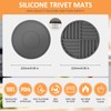 Silicone Trivet Mats 3 Pack Heat Resistant Pot Holders, Multipurpose