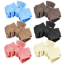 Beaupretty 6 Pcs Bow Hair Clips For Women Claw Clips Plastic Hair Clips Women Hair Clips Hair Bow Clips Bow Barrette Bow Shaped Hair Pin Hair Accessories