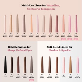 BBIA Last Auto Gel Eyeliner 17 Color – Multi-Use Longwear & Waterproof Mechanical Eye Liner Easy Drawing with Smooth Texture Smudge-Resistant Shadow & Glitter Vegan Korea Eye Makeup (22 PEACH PASTEL)