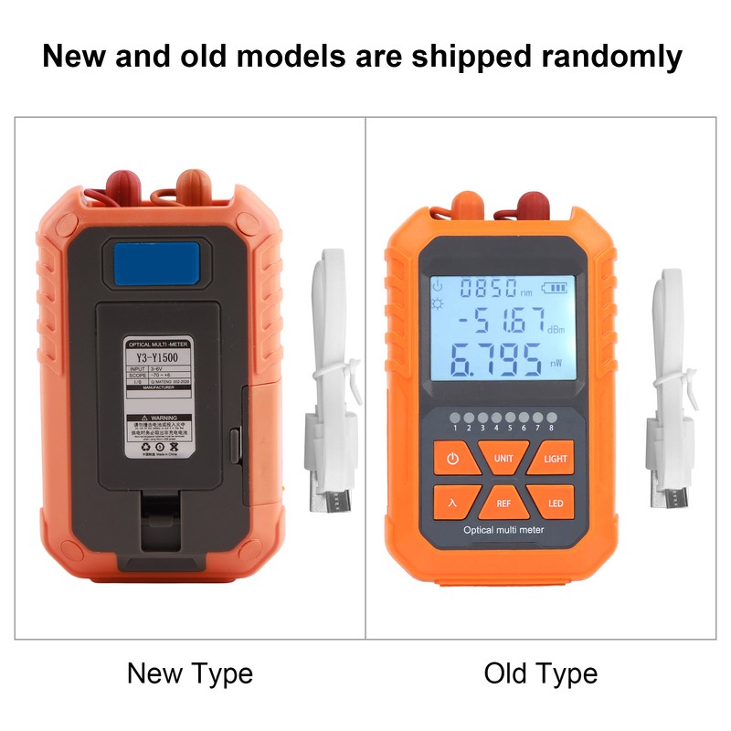 Optical Power Meter Mini Fiber Light Attenuation Tester Red‑Light All‑in‑One