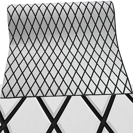 KT GuoMei 102.3" X45.2” Diamond Pattern Sea Deck Self-Adhesive Boat Flooring Eva Foam Decking Marine Non-Slip for Motorboat Fishing Boat Yach (Light Gray and Black-, 47.25" X 35.4")