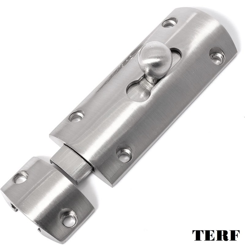 TERF® 75mm Brushed Nickel Modern Door Bolt Latch 75mm [3'']