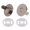 Trimming Shop 14mm Silver Magnetic Press Stud Clasps for Leather