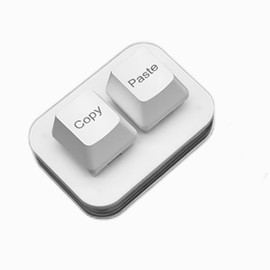 sanjimida USB Mini 2-Key Keyboard Copy and Paste, programmable Macro Keyboard, hot swappable Mechanical Keyboard, with 1.5 Meter USB Data Cable (White)