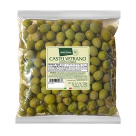Mantova Whole Castelvetrano Olives in a Mild Brine, 52.91 oz. (3.3 lb.) (Pack of 1), Product of Sicily, Italy, Non-GMO, Gluten-Free, Cholesterol-Free, Vegan-Friendly, Paleo-Friendly