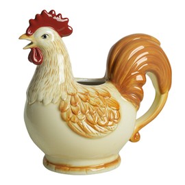 CHOOLD Retro Rooster Ceramic Creamer with Handle,Coffee Milk Creamer Pitcher