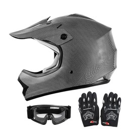 TCMT DOT Motocross ATV Dirt Bike MX Motorcycle Youth Kids Offroad Street Full Face Helmet Gear Combo Gloves Goggles