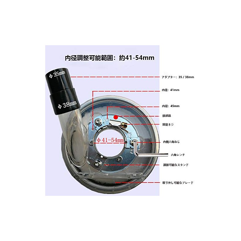 Flushbay Dust Collection Cover for Disc Grinder 80~125mm Dustproof Dust
