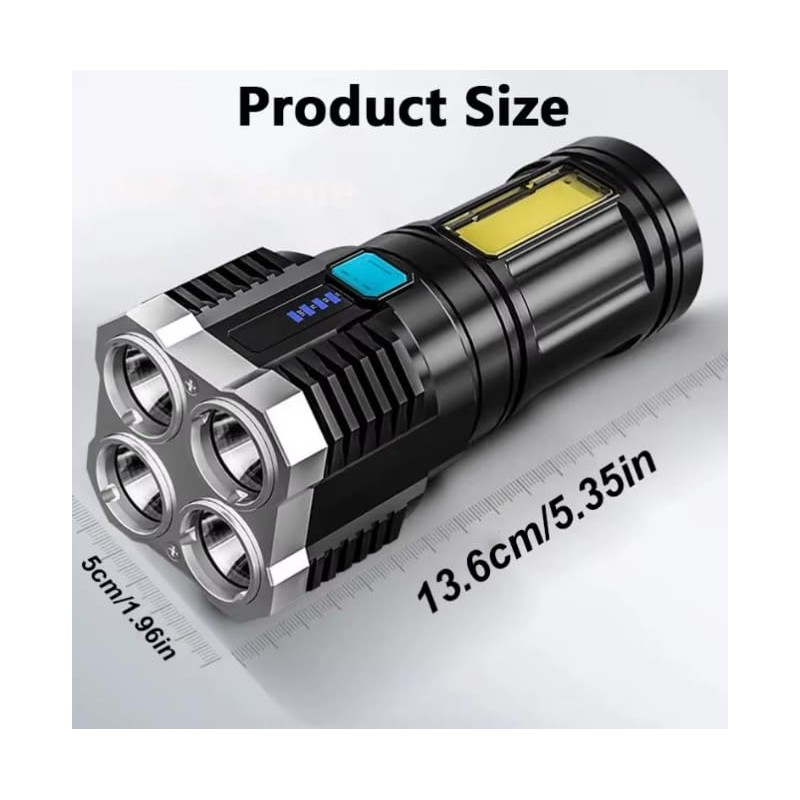 Voltstech Super Bright 4-LED Flashlights High Lumen, 1000LM Powerful Tactical