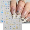 6 Sheets Metal Star Nail Art Sticker Gold Nail Stickers