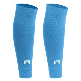 MediCaptain Pre-Cut Soccer Sleeve Socks for Adults and Youth, Companion for Soccer Grip Socks, Securely Holds Shin Guards - Color: Sky Blue