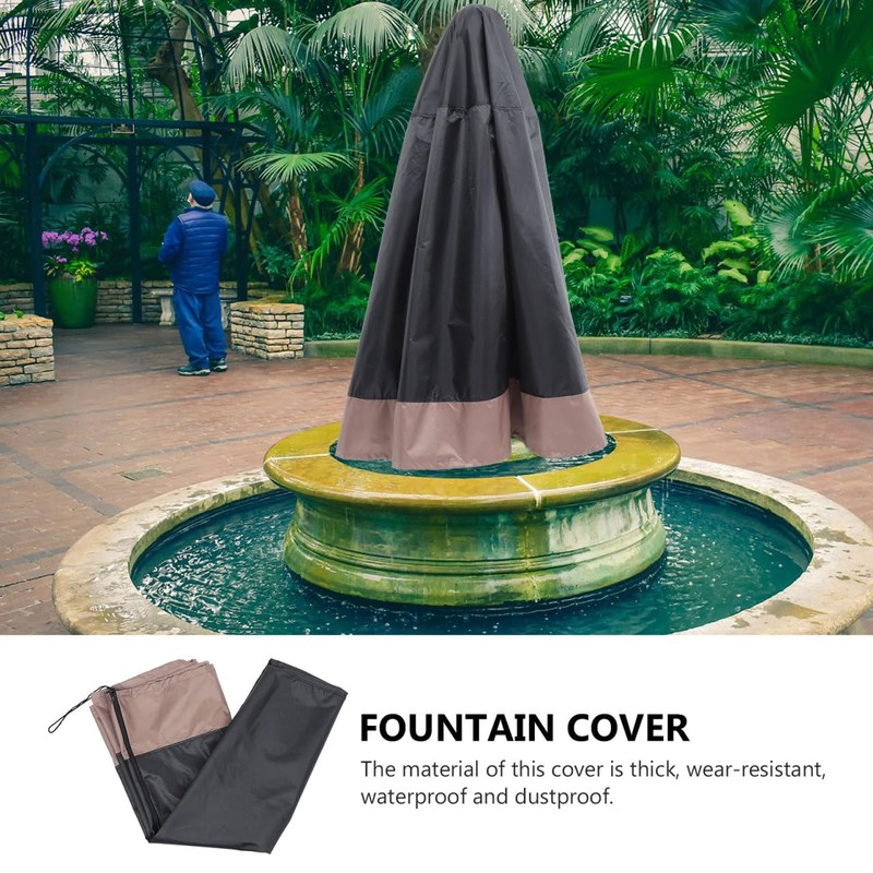 Yardwe Garden Fountain Cover, 420D Polyester, Waterproof, Protection Against Rain,