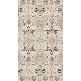 kathy ireland Home Silver Screen Persian Grey/Slate 2'2" x 7'6" Area-Rug, Easy-Cleaning, Non Shedding, Bed Room, Living Room, Dining Room, Kitchen (2x8)